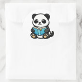 Panda Mignon de Lecture Autocollant Kawaii (Sac)