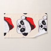 panda mignon et drôle à Noël (Serviette à main)