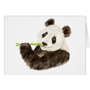 Panda mignon, ours asiatique, animal d'aquarelle