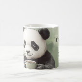 Panda mignonne tenant une Mug, Mug café (Centre)