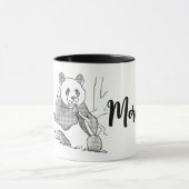 Panda minimaliste Lazy Morning Mug (Centre)