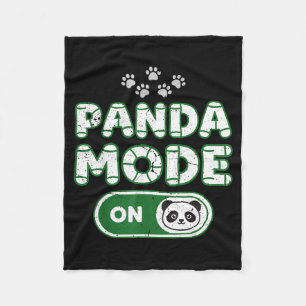Panda Modus Aan Grappig Dier Beer Liefhebber Eigen Fleece Deken