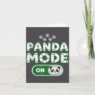 Panda Modus Aan Grappig Dier Beer Liefhebber Eigen Kaart