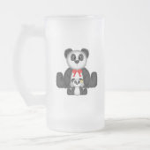 Panda Moeder en Baby Matglas Bierpul (Links)