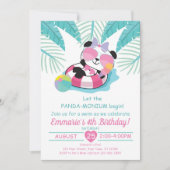 Panda-monium fête d'anniversaire Invitation Panda  (Devant)