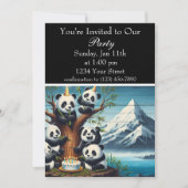 Panda-Monium Verjaardag Bash Kaart (Voorkant)