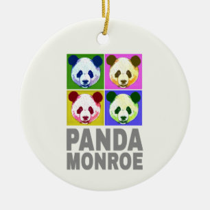 Panda Monroe Beer Pop Art Portret Keramisch Ornament