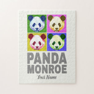 Panda Monroe Beer Pop Art Portret Legpuzzel