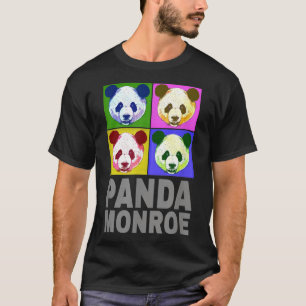Panda Monroe Beer Pop Art Portret T-shirt
