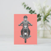 Panda Motorcyle Rider Briefkaart (Staand voorkant)