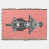 Panda Motorcyle Rider Deken (Voorkant)