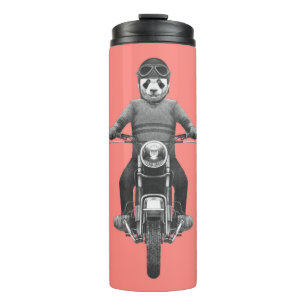 Panda Motorcyle Rider Thermosbeker