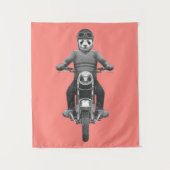 Panda Motorcyle Rider Wandkleed (Voorkant)
