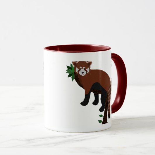 Panda Mug rouge (Devant droit)