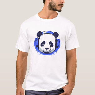 Panda Muziek Hoofdtelefoon City Rhyme Prachtige Vi T-shirt