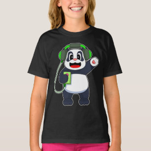 Panda Muzikant Hoofdtelefoon Muziek T-shirt