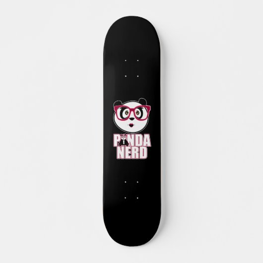 Panda Nerd Girl Skateboard (Voorkant)