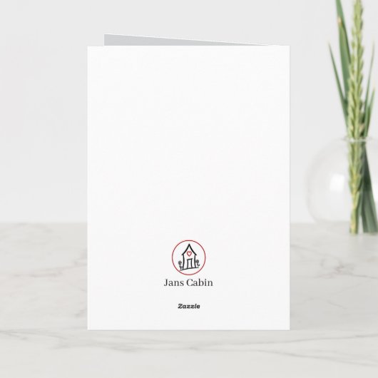 Panda New Baby Folded Greeting Card Kaart (Achterkant)