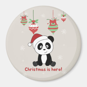 Panda Noël Neige Animaux d'hiver Pandas Magnet