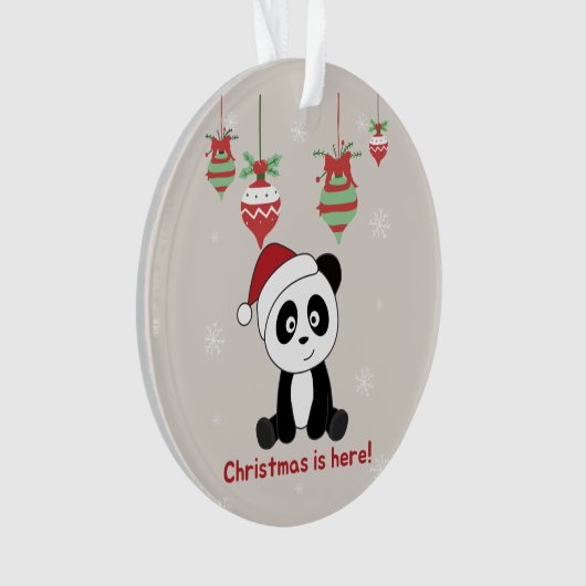 Panda Noël Neige Animaux d'hiver Pandas Ornamen (devant)