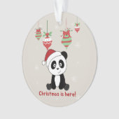 Panda Noël Neige Animaux d'hiver Pandas Ornamen (devant)