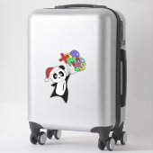 Panda Noël Neige Animaux d'hiver Pandas Sticker (Sur valise)