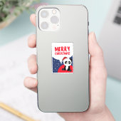 Panda Noël Neige Animaux d'hiver Pandas Sticker (Téléphone)