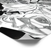 Panda noir et blanc Anime | AI Art Poster (Coin)