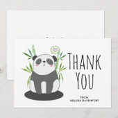 Panda noir et blanc mignonne en Merci Bambou (Devant / Derrière)