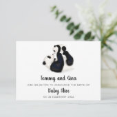 Panda nouvelle carte bébé (Debout devant)