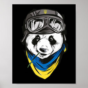 Panda Oekraïnse vlag Oekraïnes oekraïense souvenir Poster