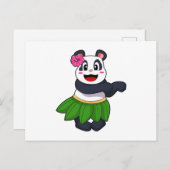 Panda op Ballet Dance Briefkaart (Voorkant / Achterkant)