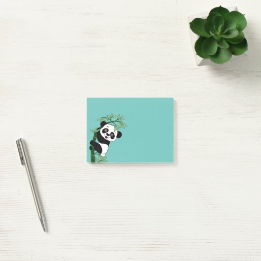 Panda op Bamboo Post-it® Notes (Kantoor)