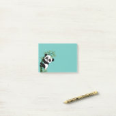 Panda op Bamboo Post-it® Notes (Op bureau)