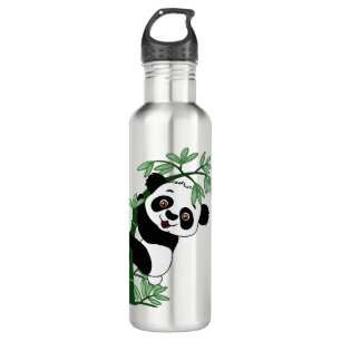 Panda op Bamboo Waterfles