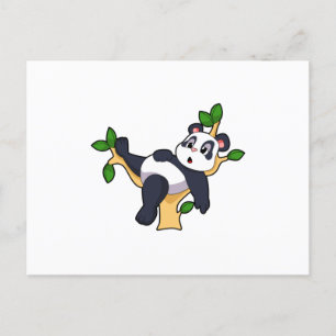 Panda op boom briefkaart