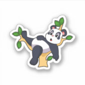 Panda op boom sticker (Voorkant)