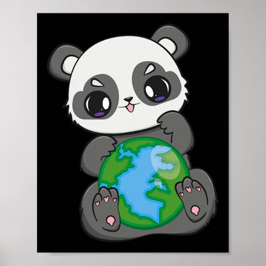 Panda op de Dag van de aarde Poster (Voorkant)