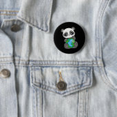 Panda op de Dag van de aarde Ronde Button 5,7 Cm (In situ)