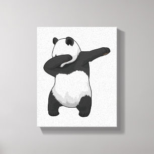 Panda op Hip Hop Dance Dab Canvas Afdruk
