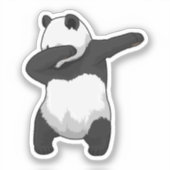 Panda op Hip Hop Dance Dab Sticker (Voorkant)