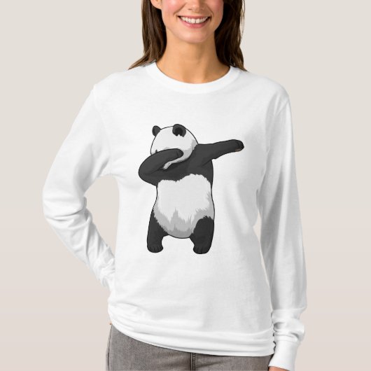 Panda op Hip Hop Dance Dab T-shirt (Voorkant)