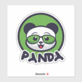 Panda op maat gesneden vinyl Sticker (Vel)