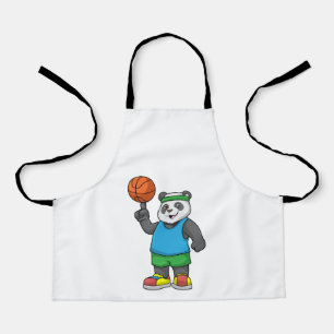 Panda op sport met Basketball Schort