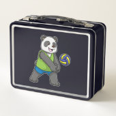 Panda op sport met volleybal (Achterkant)