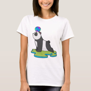 Panda op Yoga Fitness T-shirt
