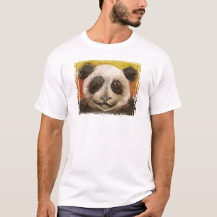 Panda op zwart voor kinderen t-shirt