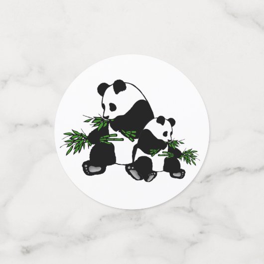 Panda opgroeien confetti (Kleine voorkant)