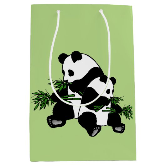 Panda opgroeien medium cadeauzakje (Voorkant)