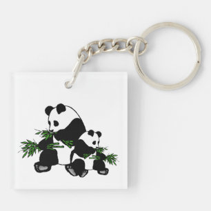Panda opgroeien sleutelhanger